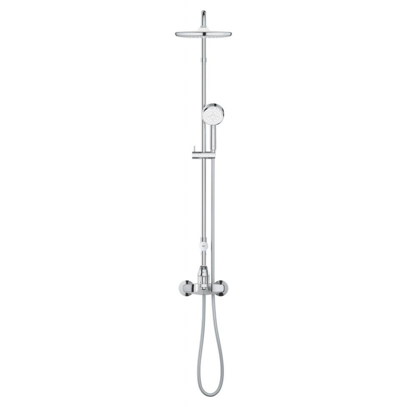 Душевая система со смесителем, с изливом Grohe Tempesta Cosmopolitan 250, хром / белый (26674000)
