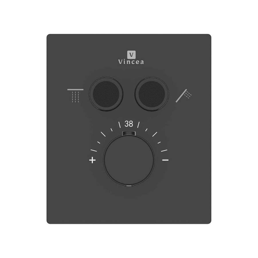 Душевой комплект Inspire VSFW-3I21MT4RMB встраиваемый, термостатический, двухрежимный, черный