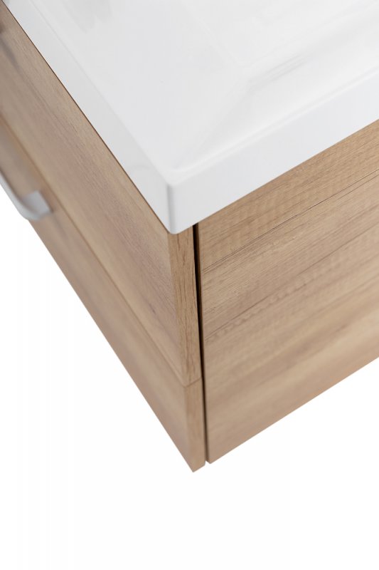 Тумба с раковиной подвесная  BelBagno AURORA 70 Rovere Tabacco, раковина белая