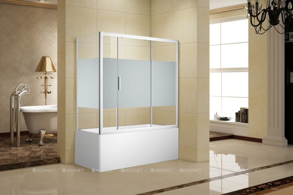 Шторка для ванны Aquanet Practic AE10-B-150H150U-CP, прозрачное стекло