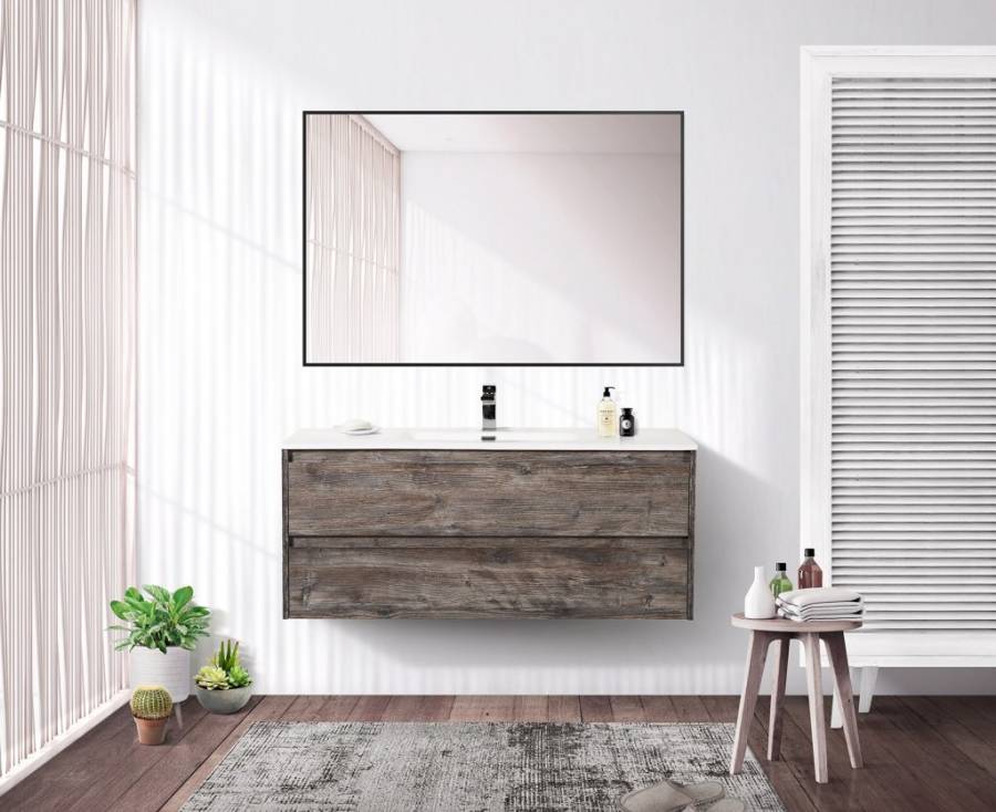 Тумба с раковиной подвесная BelBagno KRAFT 120 Pino Pasadena, раковина белая