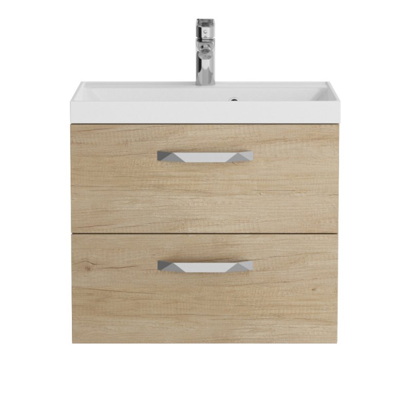 Тумба с раковиной подвесная  BelBagno AURORA 70 Rovere Tabacco, раковина белая