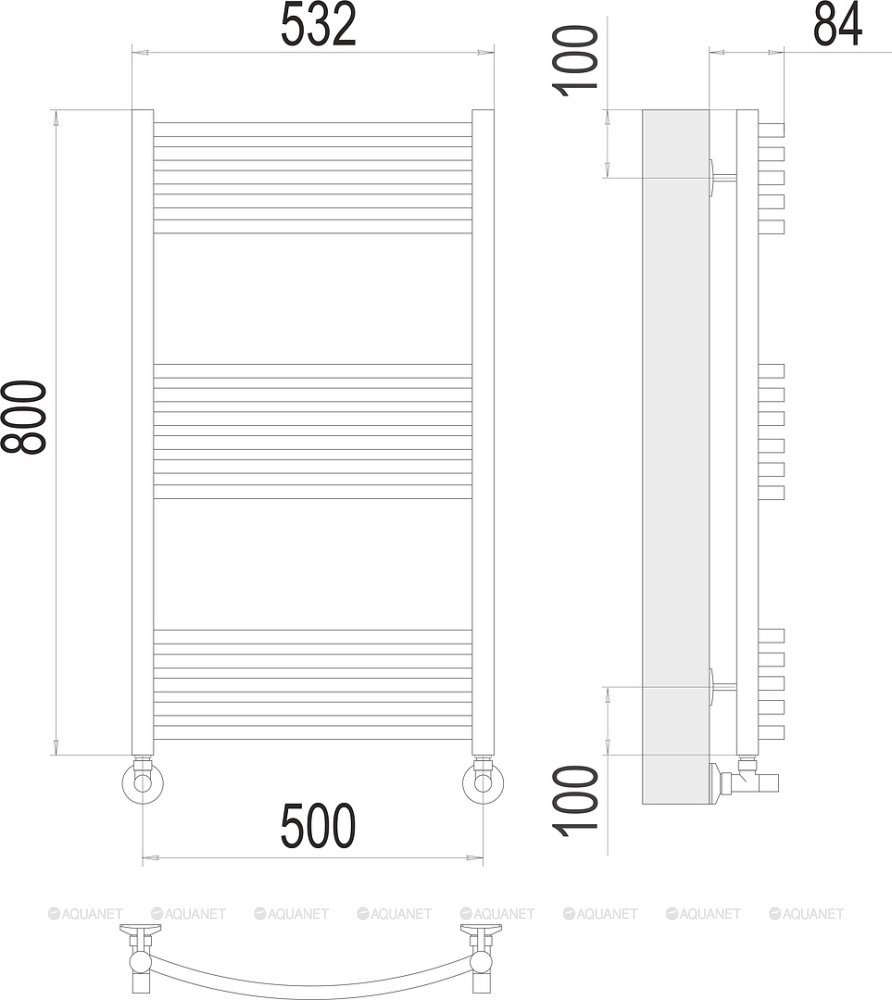 Полотенцесушитель Terminus Классик П16 500х800