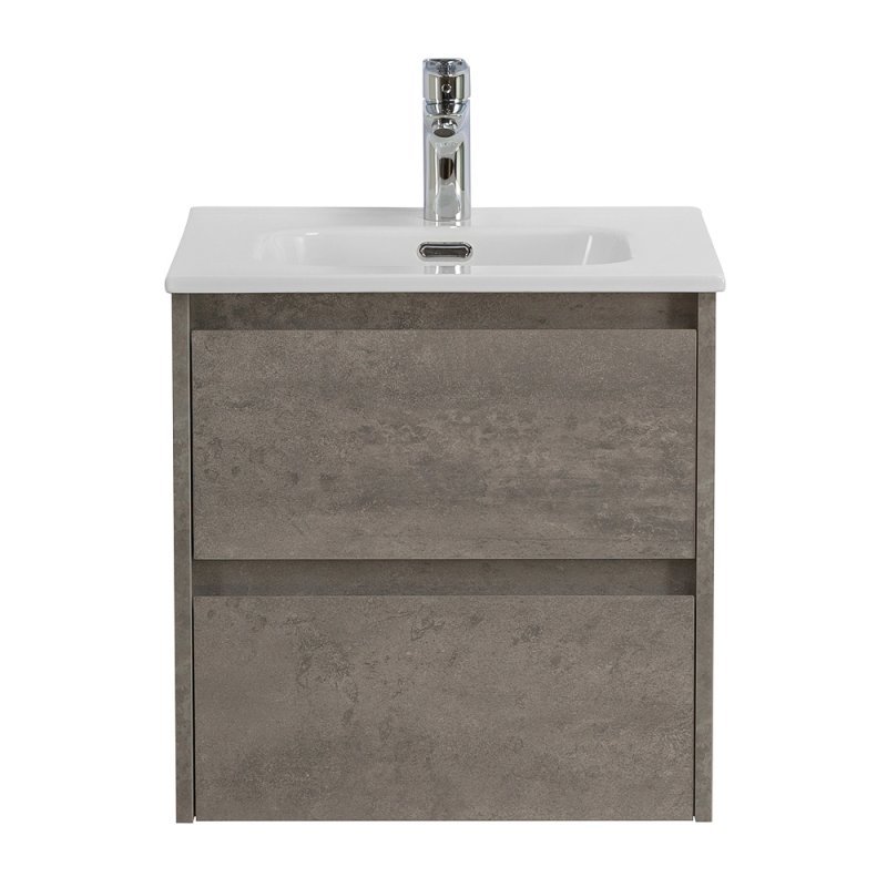 Тумба с раковиной подвесная BelBagno KRAFT 50 Rovere Nebrasca Nature, раковина белая