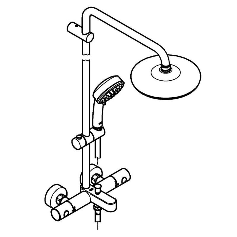 Душевая система Grohe Grohtherm 1000 Tempesta 210 26223001 хром