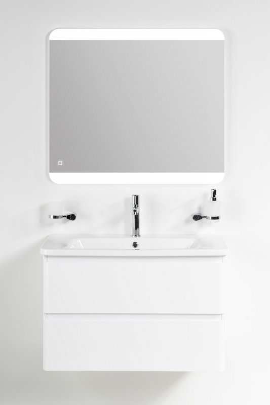 Тумба с раковиной подвесная  BelBagno ALBANO-CER 105 Cemento Verona Grigio, раковина белая