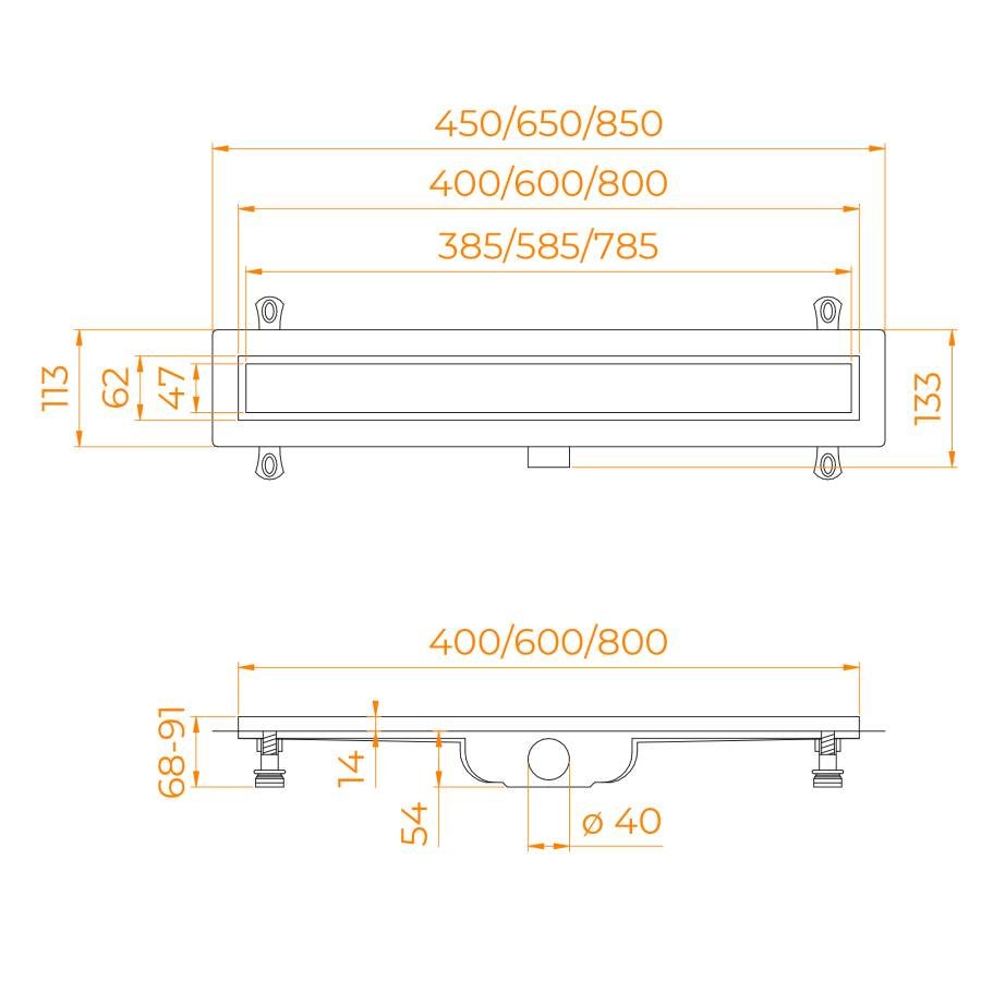 Душевой лоток Drain Leo-11, RGW 60211160-01