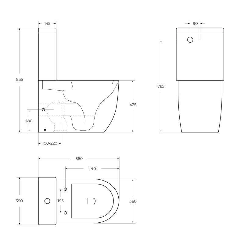 Бачок BelBagno SFERA-R BB2141T