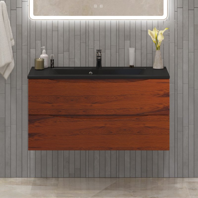 Тумба с раковиной подвесная BelBagno MARINO 100 Rovere  Nature