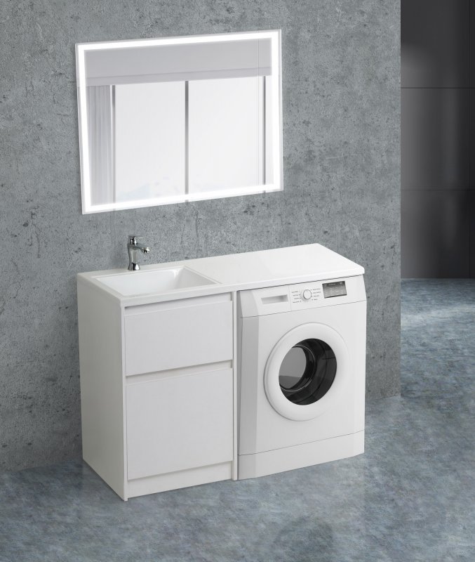 Тумба с раковиной напольная BelBagno KRAFT-LVD-58/120-L Pino Pasadena, раковина белая