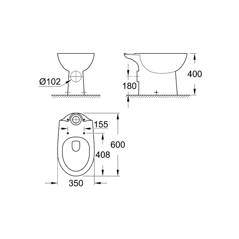 Grohe Bau Ceramic 39428000 чаша