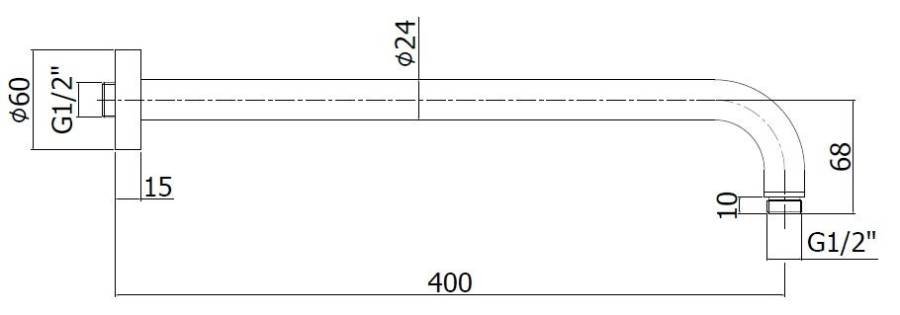 Держатель для верхнего душа Paffoni Lusso ZSOF034BO