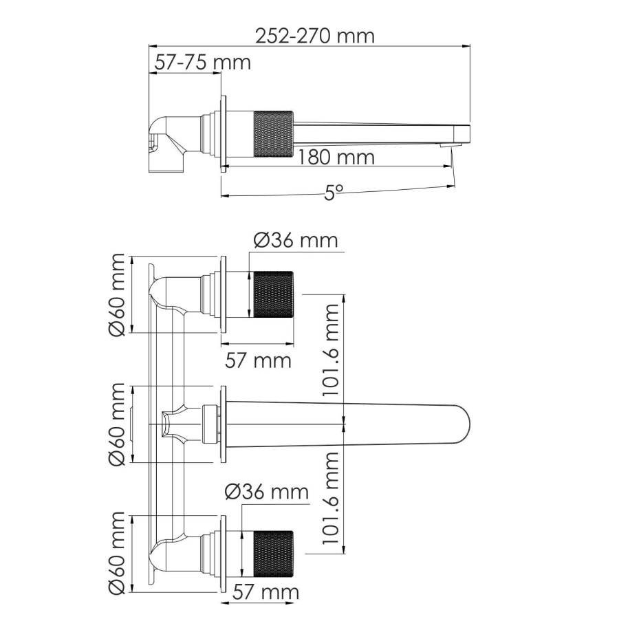 Ems 7645 Встраиваемый смеситель для раковины