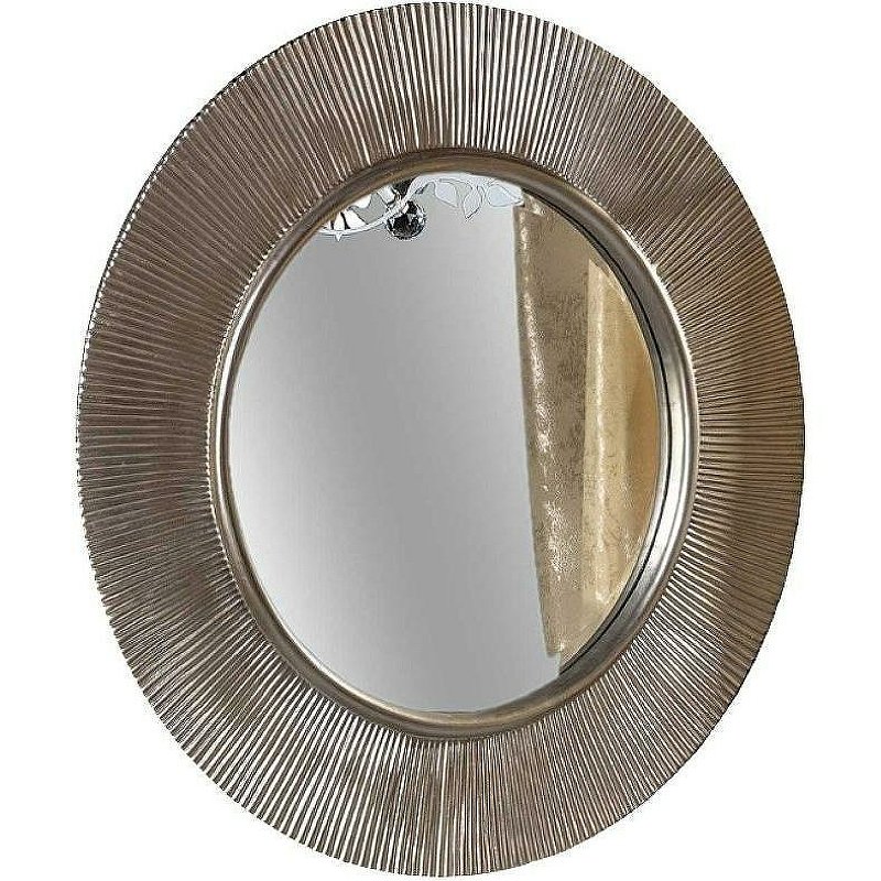 Зеркало SHINE серебро глянец с подсветкой d82 528-SL light Boheme