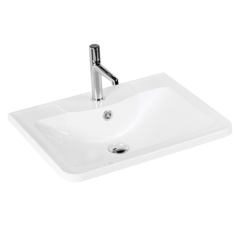 Тумба с раковиной напольная BelBagno ALBANO 70 Bianco Lucido, раковина белая