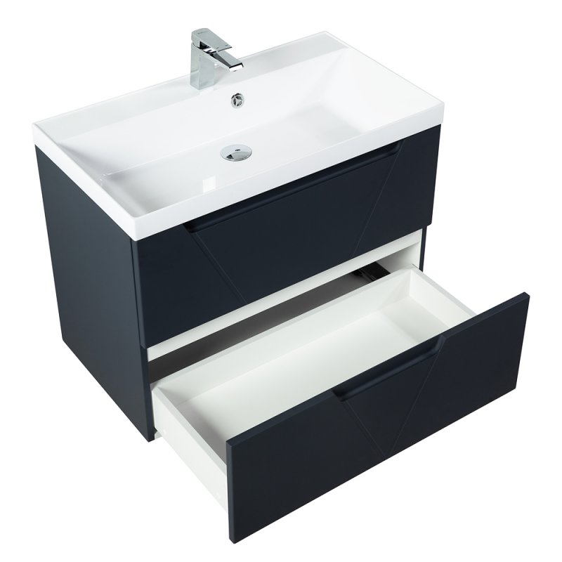 Тумба с раковиной подвесная BelBagno VITTORIA 80 Pino, раковина белая