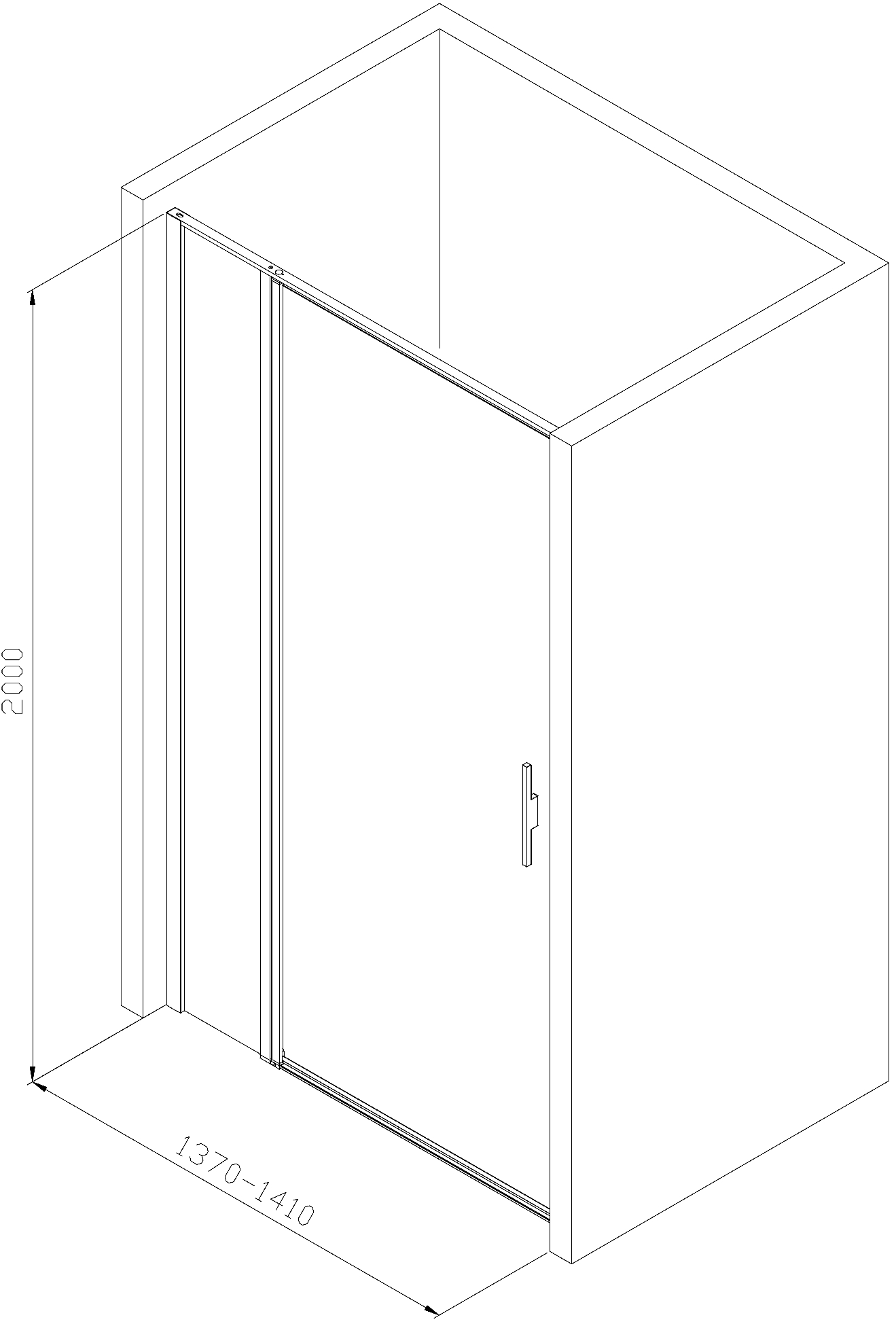 Душевая дверь Allen Brau Priority 140 3.31036.BBA черный браш