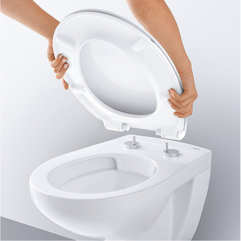 Сиденье для унитаза с микролифтом, GROHE Bau Ceramic, 5,4х45,9 см, белое, 39493000