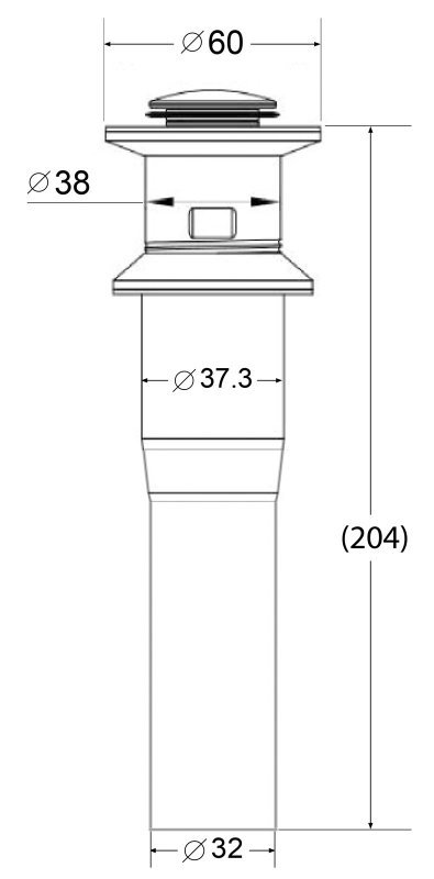 BB-PCU-03-BORO Донный клапан, брашированное золото