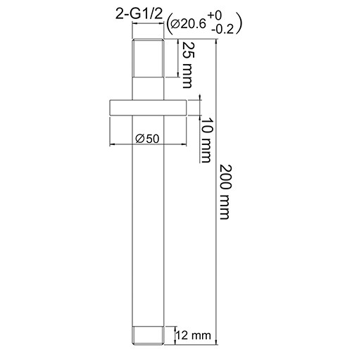 A068 Потолочный излив для душа Wasserkraft