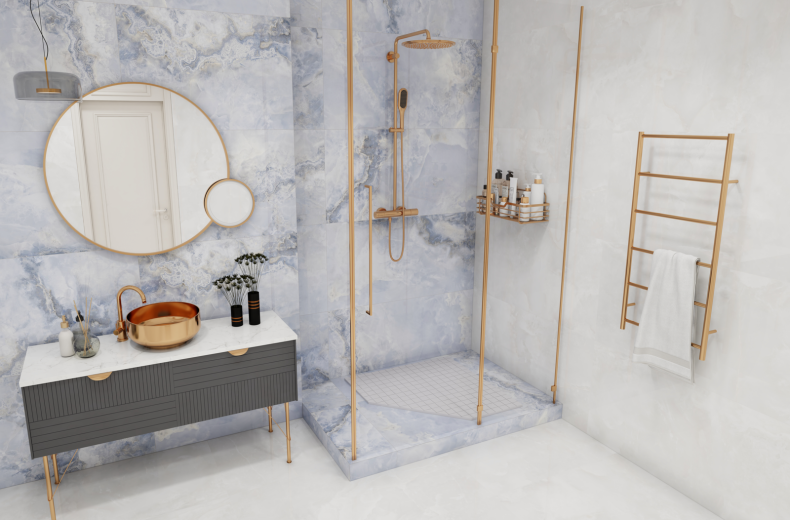 Duna/Colortile - Onyx Sea Blue - Керамогранит - Blue Satin (New) - 120х60 см