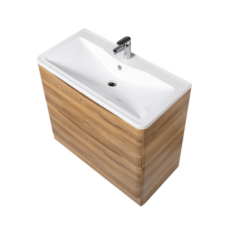 Тумба с раковиной напольная BelBagno ACQUA 100 Bianco Lucido, раковина белая