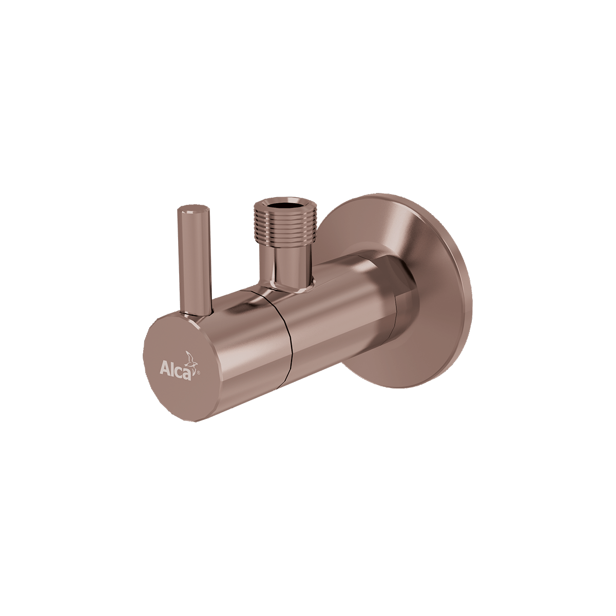 Угловой вентиль с фильтром 1/2"×3/8", круглый, RED GOLD-мат