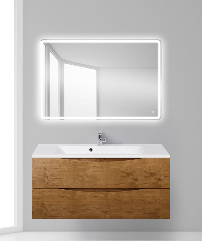 Тумба с раковиной подвесная BelBagno MARINO 110 Bianco Lucido, раковина белая