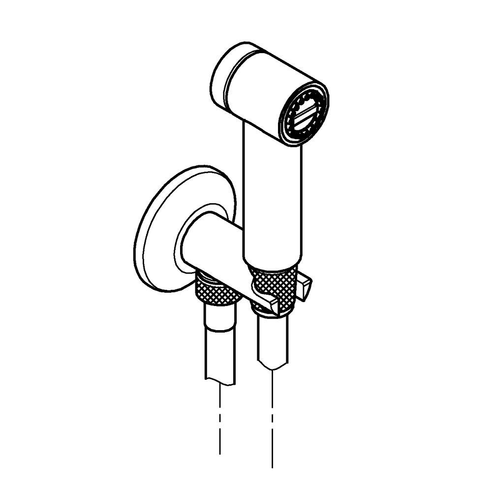Гигиенический душ с угловым вентилем, 1 вид струи, GROHE Sena, хром, (26329000)