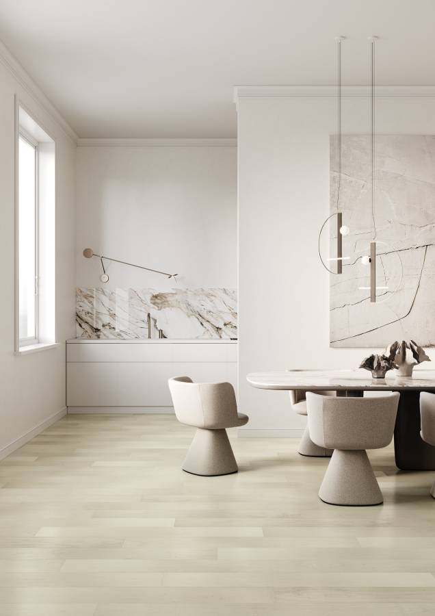 Кварцевый паркет Quartz Parquet Классик Клён Американский Белый, 400-56, 7/1,2 мм