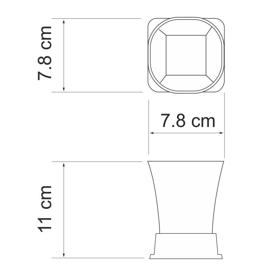 Amper K-5428WHITE Стакан для зубных щеток