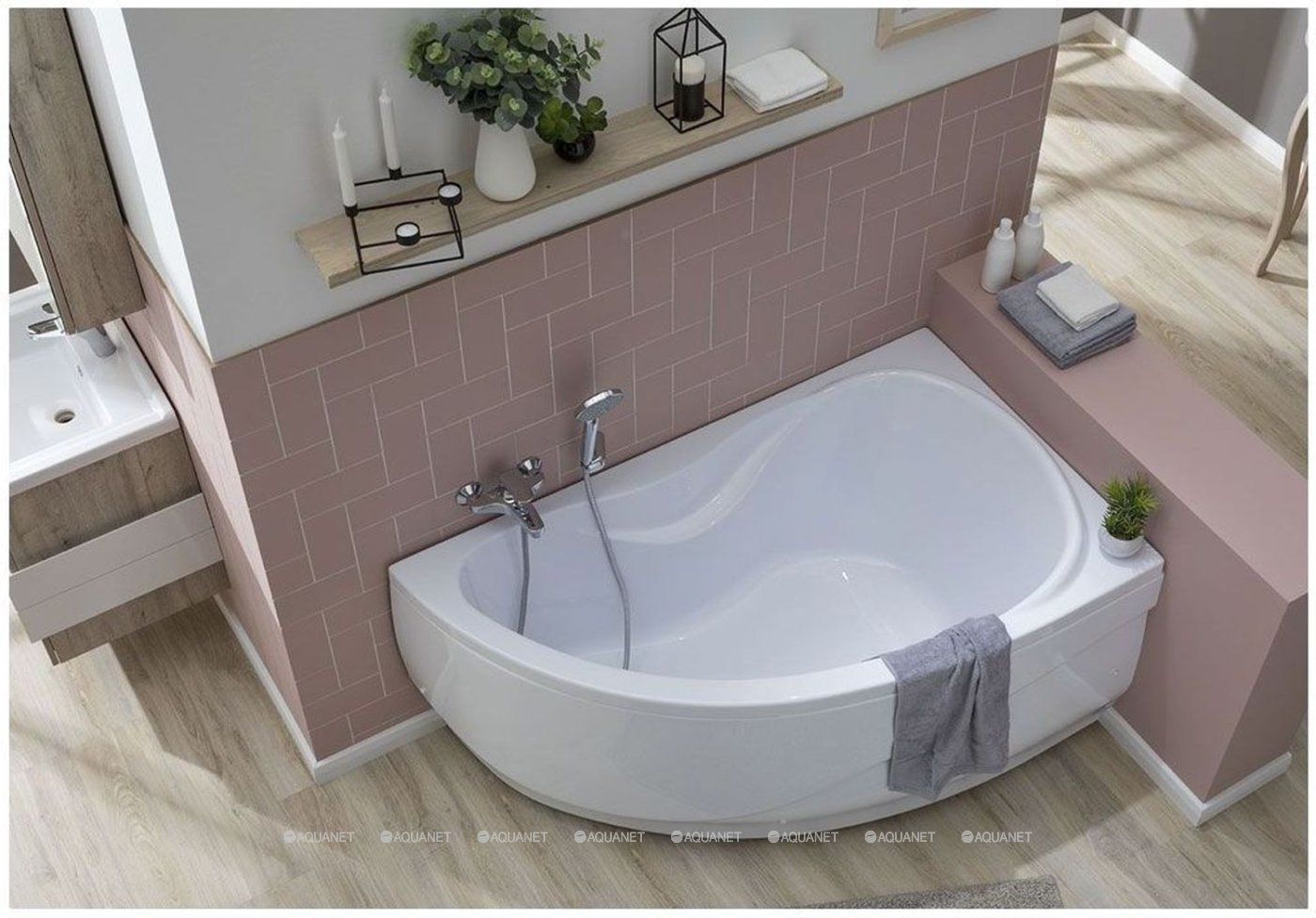 Акриловая ванна Aquanet Maldiva 150x90 R (с каркасом)