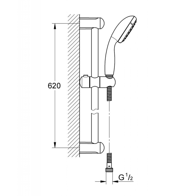 Комплект смесителей с душем Grohe Eurosmart 124446 хром