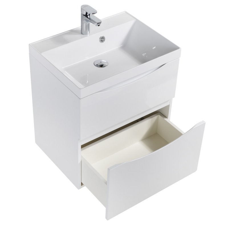 Тумба с раковиной подвесная BelBagno MARINO-H60 60 Rovere Nature, раковина белая