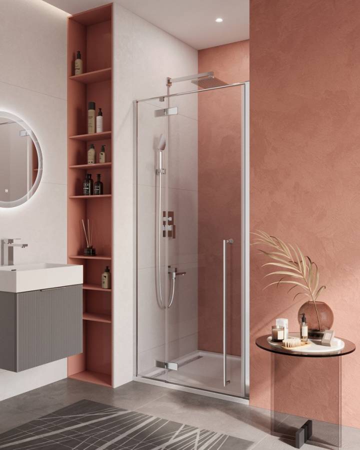 LINER-B-12-90-C-NERO-L Душевой уголок, Условный размер, мм:900x1950 Габариты с диапазоном регулировок, мм:(890-905)x1950 