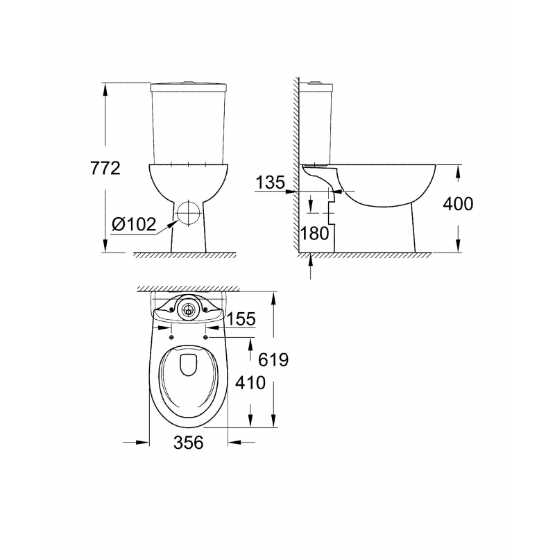 Grohe Bau Ceramic 39349000 чаша