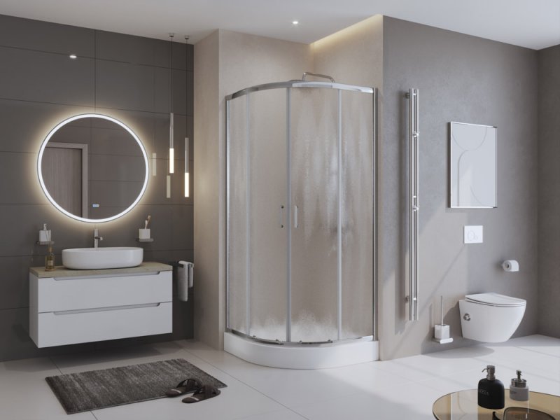 Душевой уголок BelBagno UNO-195-R-2-100-C-Cr