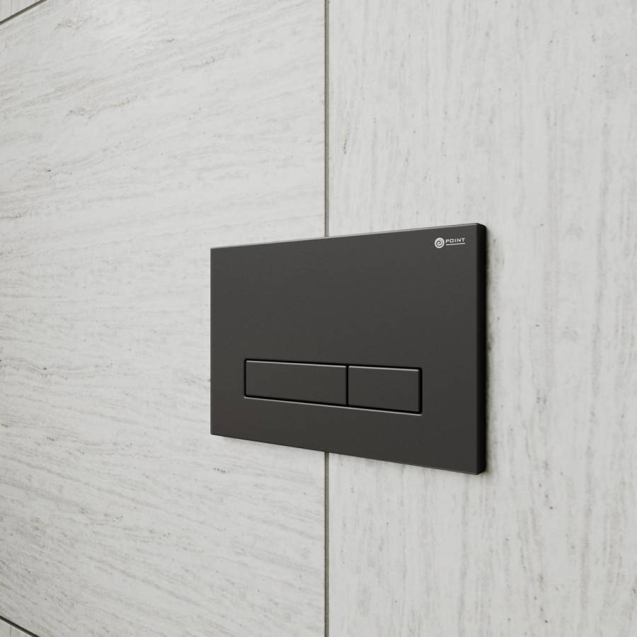 Клавиша смыва Point Меркурий PN44831BM для инсталляции, черная матовая