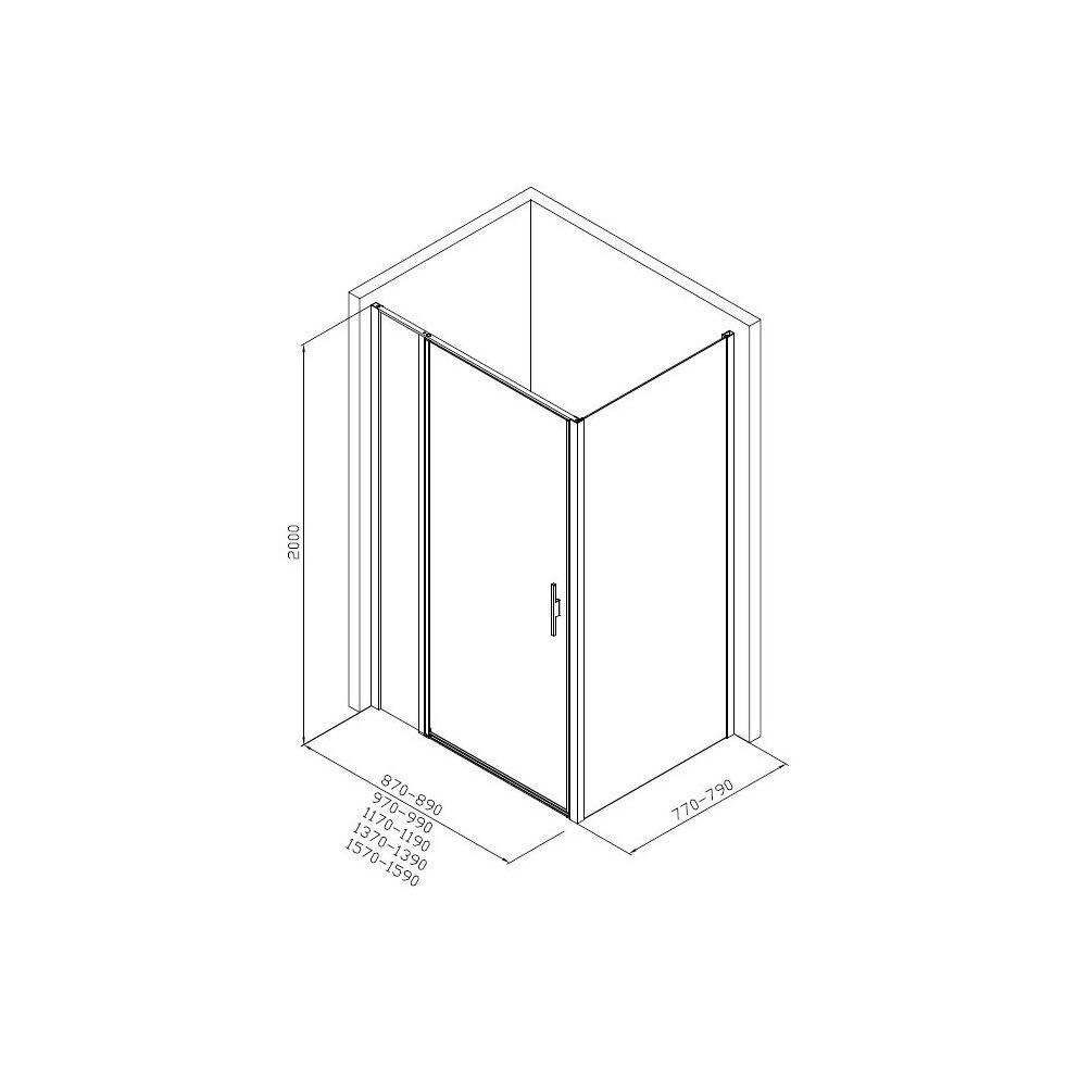 Душевой уголок Allen Brau Priority 160x80 3.31039.BBA + 3.31042.BBA черный браш
