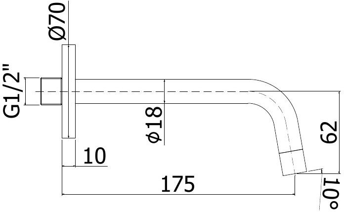Излив Paffoni Light ZBOC045BO
