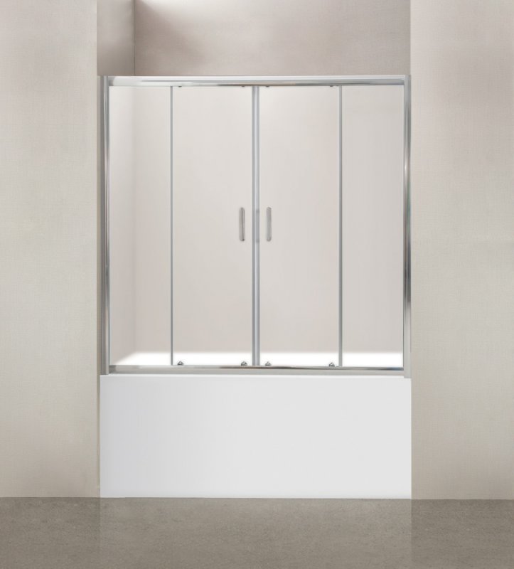 Душевая шторка на ванну BelBagno UNO-VF-2-170/145-P-Cr