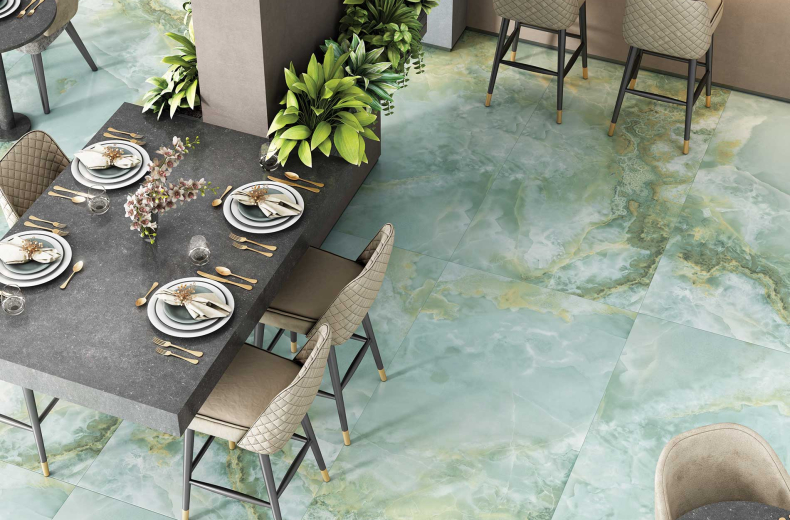 Duna/Colortile - Onyx Verde - Керамогранит - Verde  полированный- 120х60 см