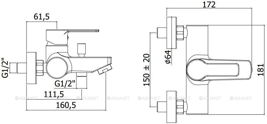 Смеситель для ванны с душем Paffoni Red RED022CR