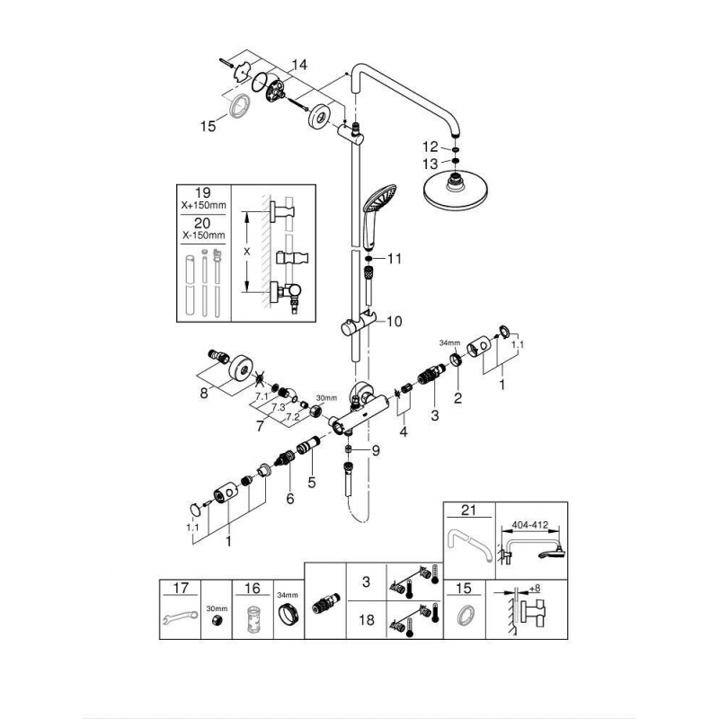 Душевая система Grohe Euphoria 27296001 хром