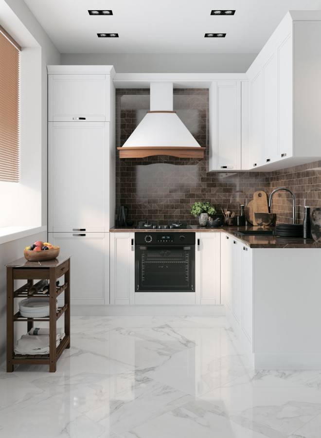 Керамогранит полированный K-1001/LR/600x600x10, Marble Trend