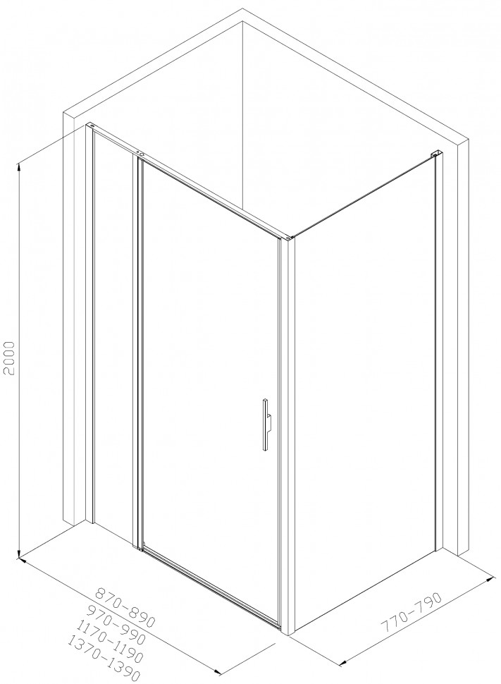 Душевой уголок Allen Brau Priority 100x80 3.31030.BBA + 3.31042.BBA черный браш