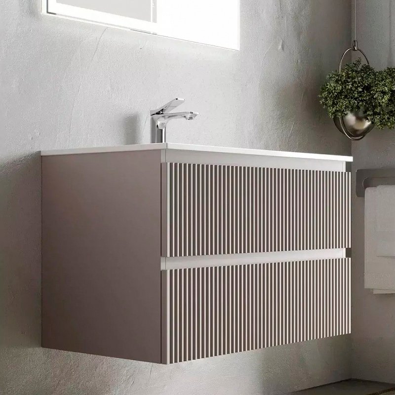 Тумба подвесная SANCOS Snob R 995х445х500, c двумя ящиками оснащенными доводчиками, Doha Soft, арт.SNR100SM