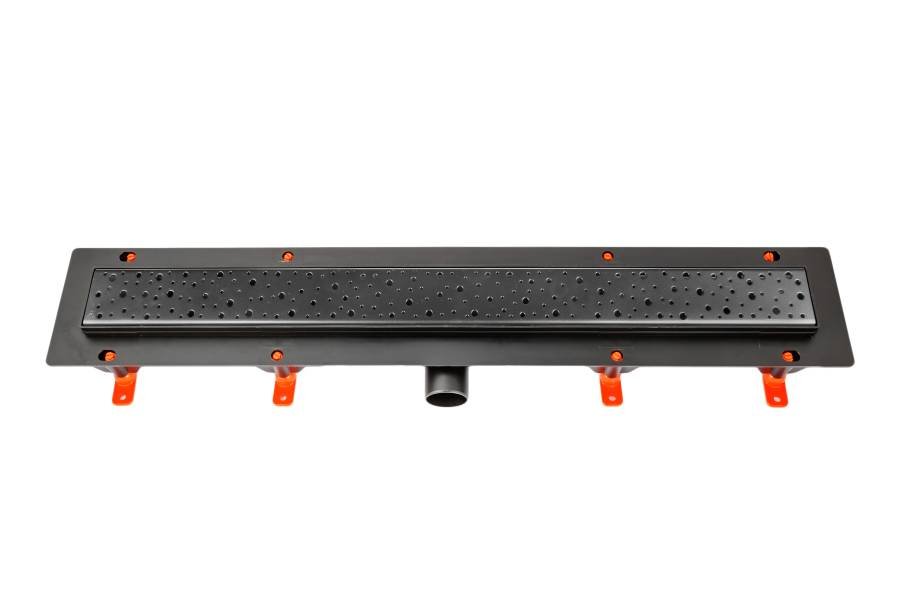 Душевой лоток 105 см Creto Points CRE-1050 PB-50 с решеткой, черный