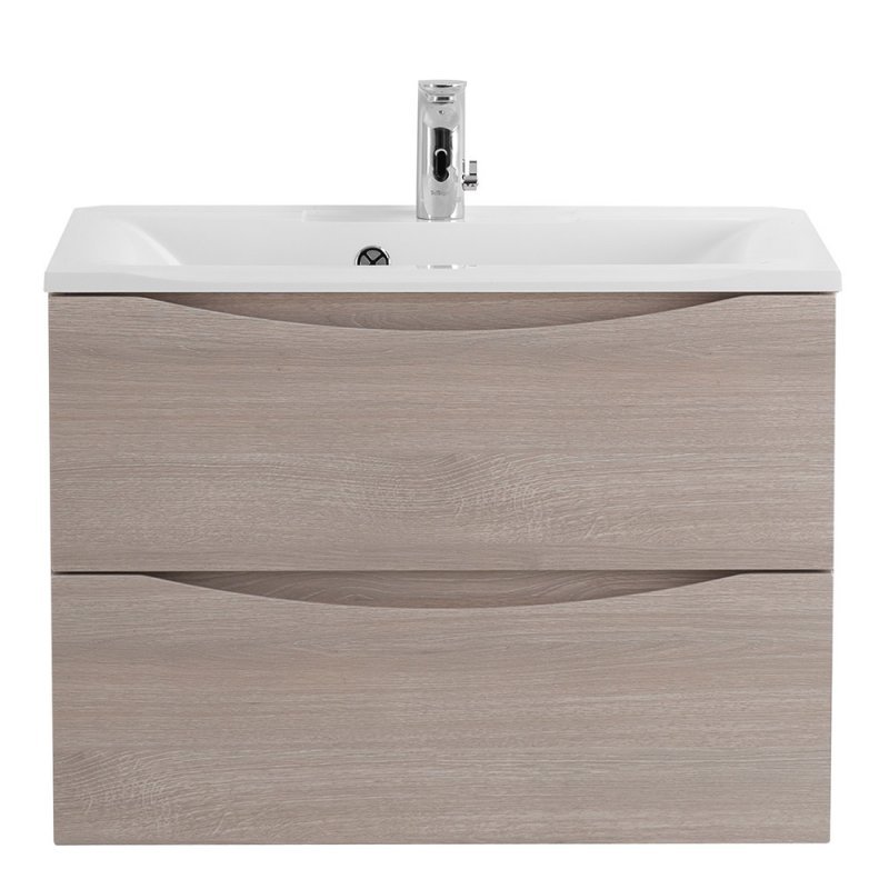 Тумба с раковиной подвесная BelBagno MARINO 65 Rovere Grigio, раковина белая