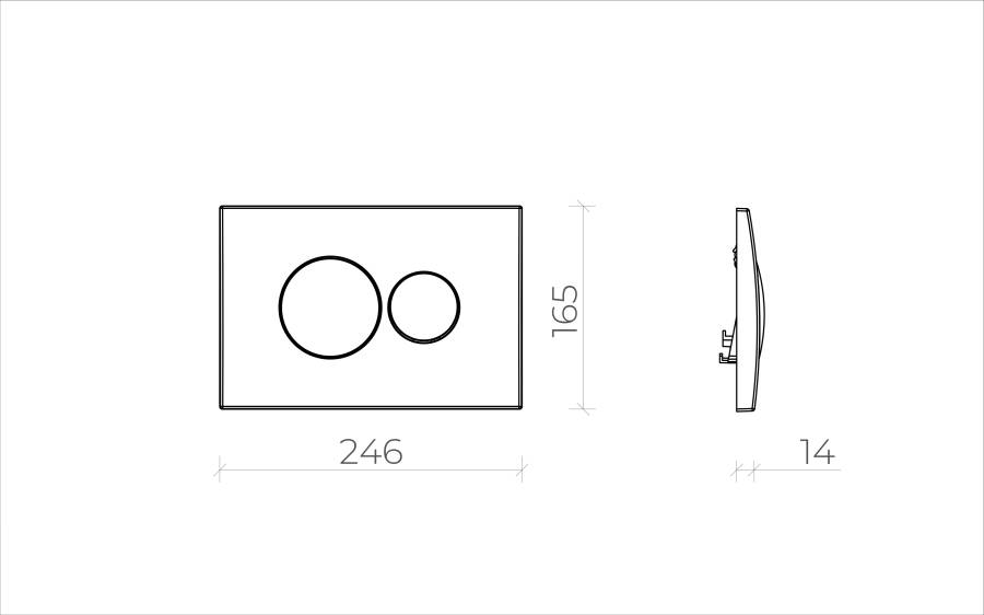 Кнопка смыва для инсталляции Creto Snap 2.0 KL-CR-751-2 хром глянцевый